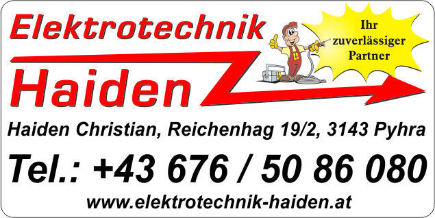 Banner der Firma Elektrotechnik Haiden